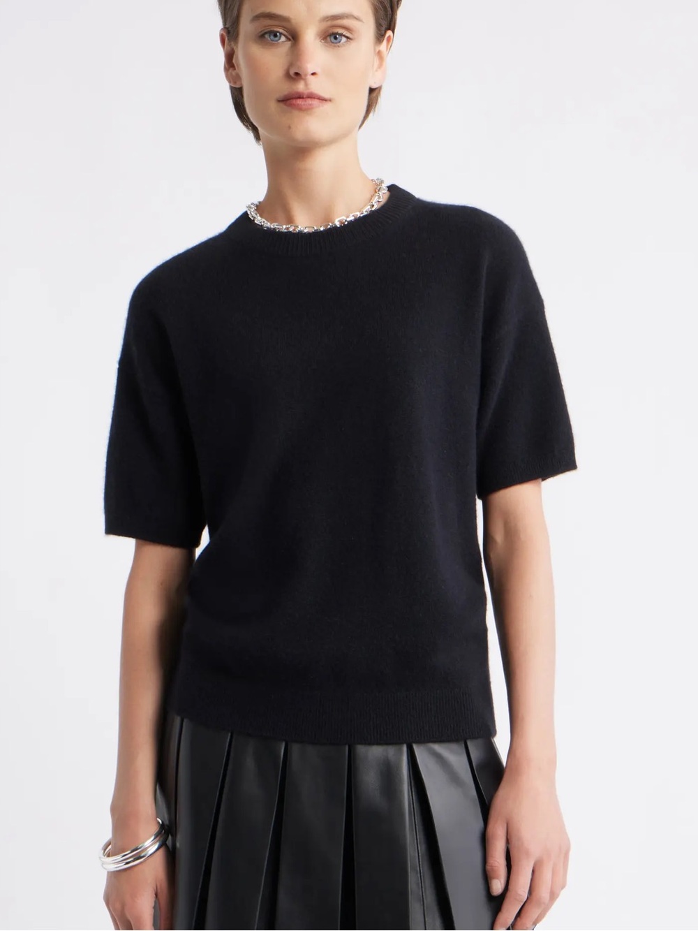 Nordstrom Short Sleeve Cashmere Sweater